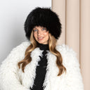 Black Raccoon Fur Kubanka Hat, Women Winter Hat, Fashion Winter Accessories, Warm Headwear, Premium Saga Fur Hat, Fashion Fur Hat for Her