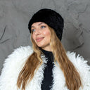 Mink Fur Winter Set, Womens Real Fur Headband With Fingerless Mittens, Fur Headband Scarf, Ear & Neck Warmer, Cozy Gift Set For Sister