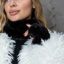 Mink Fur Winter Set, Womens Real Fur Headband With Fingerless Mittens, Fur Headband Scarf, Ear & Neck Warmer, Cozy Gift Set For Sister