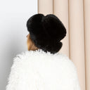 Mink Hat Women, Real Fur Knitted Hat with Fox Fur Trim, Fluffy Bucket Hat, Winter Womens Hat, Soft Winter Headwear for Her, Fuzzy Mink Hat