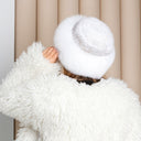 Mink Hat Women, Real Fur Knitted Hat with Fox Fur Trim, Fluffy Bucket Hat, Winter Womens Hat, Soft Winter Headwear for Her, Fuzzy Mink Hat