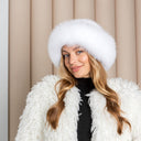 Mink Hat Women, Real Fur Knitted Hat with Fox Fur Trim, Fluffy Bucket Hat, Winter Womens Hat, Soft Winter Headwear for Her, Fuzzy Mink Hat