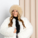 Mink Hat Women, Real Fur Knitted Hat with Fox Fur Trim, Fluffy Bucket Hat, Winter Womens Hat, Soft Winter Headwear for Her, Fuzzy Mink Hat