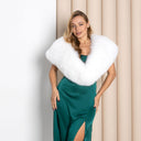 Elegant White Fox Fur Shawl, Real Fur Bridal Wrap, Luxury Wedding Stole for Bride, Evening Shoulder Wrap, Fuzzy Shawl Cape, Fur Accessories
