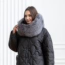 Premium Silver Fox Fur Collar, Warm Winter Scarf, Detachable Collar for Coat, Real Fur Wrap, Fur Collar for Cold Weather, Wife Birthday Gift