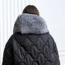 Premium Silver Fox Fur Collar, Warm Winter Scarf, Detachable Collar for Coat, Real Fur Wrap, Fur Collar for Cold Weather, Mom Birthday Gift