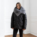 Premium Silver Fox Fur Collar, Warm Winter Scarf, Detachable Collar for Coat, Real Fur Wrap, Fur Collar for Cold Weather, Wife Birthday Gift