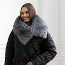 Premium Silver Fox Fur Collar, Warm Winter Scarf, Detachable Collar for Coat, Real Fur Wrap, Fur Collar for Cold Weather, Mom Birthday Gift