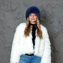 Oversized Fur Beanie, Fluffy Fox Fur Hat, Gray Real Fur Hat Women, Fur Winter Hat, Fuzzy Ladies Hats, Fur Accessories, Wife Birthday Gift