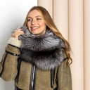 Oversized Fur Snood, Silver Fox Fur Collar, Detachable Collar, Natural Fur Collar, Fluffy Snood, Real Fur Scarf, Neck Wrap, Fur Neck Warmer