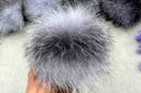 Silver fox fur pompom, Real fur pom pom, Fox fur pom pom, Fur pom pom for hat, Fuzzy Fur ball, Detachable Pom Poms For DIY, Pompom for Hat