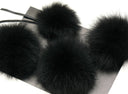 Fluffy Fur Pom Pom for Beanie, Detachable Pompom, Furry Pompon, Large Black Pompom, Hat Accessory, Real Fur, Real Fur Pompom, Teen Girl Gift