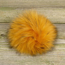 Orange Fur Pom Poms, Real Raccoon Fur Accessories, Large Pompom for Hats, Fluffy Pom Pom with Snap, Teenage Girl Gift, Accent Pompom for Hat