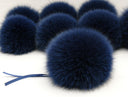 Blue fur pom pom, Real fox fur pompom for hat, Detachable pompoms, Fluffy fur ball, Fluffy pompom, real fur pom-pom, Fur accessories