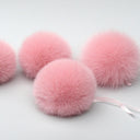 Fur Pompom for Hat, Detachable Light Pink Pompom, Genuine Fur Pom Pom, Fuzzy Bommel, Pink Pompoms, DIY Hat Decorations, Girly Pom For Hat