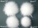 White Large Pompom, Raccoon fur pompom for hat , White Fur, Detachable pompoms, White Luxury Pom Pom, White PomPom, Gift for Her