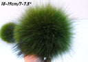 Raccoon Fur Pompom, Real Fur Pom Pom for Hat, Removable Pompom, Green Fluffy Pom Pom, Hat Accessories, Craft Supply, Fuzzy Bommel For Hat