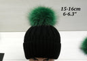 Green fox fur pompom, Real fur pom pom for hat, Fluffly pom pom, Detachable pompom, Fur pompom ball, Fur accessories, Furry balls