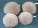 Beige Fur Pompom, Fuzzy Bommel, Real Fox Fur Pom Pom for Hat, Fur Accesory, Fluffy Pom Pon for Beanies, Furry Ball for Crafting, Hat Decor