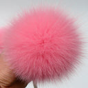 Fluffy Fur Pom Pom, Genuine Fur Pompom for Hats, Fuzzy Pink Pompom, Hat Decoration, Furry Ball, Detachable Pompom For Hat, Fur Accessories