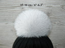Real Fur Pom Pom, Light Gray Fur Pompom for Hat, Fox Fur Pom, Detachable Pompom, Silver Fox Pom Pon