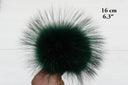 Raccoon Fur Pompom, Green Pom Poms for Hat, Tie On Fur Pom Pom, Removable Fluffy Bommel, Craft Supply, Detachable Raccoon Fuzzy Pompon