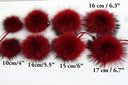 Double color Real Raccoon Fur Pompom, Red Fluffy Pompom For DIY, Genuine Fur Pompoms, Hat Accessories, Fuzzy Bommels, Kids Hat Decor