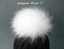 White Large Pompom, Raccoon fur pompom for hat , White Fur, Detachable pompoms, White Luxury Pom Pom, White PomPom, Gift for Her