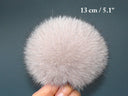 Beige Fur Pompom, Fuzzy Bommel, Real Fox Fur Pom Pom for Hat, Fur Accesory, Fluffy Pom Pon for Beanies, Furry Ball for Crafting, Hat Decor