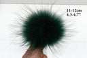 Raccoon Fur Pompom, Green Pom Poms for Hat, Tie On Fur Pom Pom, Removable Fluffy Bommel, Craft Supply, Detachable Raccoon Fuzzy Pompon