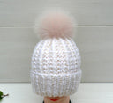 Pink fur pom pom for hat, Fox fur pom pom for beanie, Fluffy pompom, Powder pink fur pompom, Fox fur bommel, Large pom pom, Real fur pompom