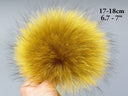 Yellow Fur Pom Poms, Raccoon Fur Pompoms, Ochre Fur Pompom, Detachable Pompom, Fluffy Pom Pom for Hat, Furry Bommel, Hat Pompom For Girl