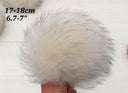 Cream Fur Pom Pom for Hat, Raccoon Fur Pompom, Knitted Hat Pom Pon, Furry Pompom, Removable Fluffy Pompon, Craft Accessory, Fuzzy Bommel