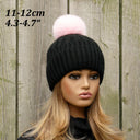 Fur Pompom for Hat, Detachable Light Pink Pompom, Genuine Fur Pom Pom, Fuzzy Bommel, Pink Pompoms, DIY Hat Decorations
