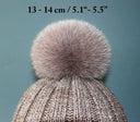 Real Fur Pom Pom, Beige Cappuccino Fox Fur Pom Pom for Hat, Real Fur Fluffy Pom, Large Plush Furry Ball, Detachable Pompom, Fur Bommel Decor