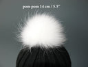 White Large Pompom, Raccoon fur pompom for hat , White Fur, Detachable pompoms, White Luxury Pom Pom, White PomPom, Gift for Her