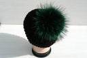 Raccoon Fur Pompom, Green Pom Poms for Hat, Tie On Fur Pom Pom, Removable Fluffy Bommel, Craft Supply, Detachable Raccoon Fuzzy Pompon