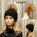 Fur pom pom Raccoon fur pompom Fur accessories Natural color fur raccoon Real fur Pompom hat Large pompoms Detachable pompom Fluffy pom pom