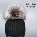 Silver fox fur pompom, Fluffy pom pom for hat, Large fur pompom, Real fur pom pom for hat, Detachable pompoms