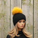 Orange Fur Pom Poms, Real Raccoon Fur Accessories, Large Pompom for Hats, Fluffy Pom Pom with Snap, Teenage Girl Gift, Accent Pompom for Hat