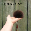 Real Fur Pom Pom, Mocha Brown Pompom for Hat, Furry Ball for Beanies, Detachable Pompon, Fluffy Pom Poms for Hat, Fox Fur Bommel, Hat Decor