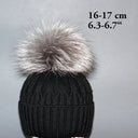 Silver fox fur pompom, Fluffy pom pom for hat, Large fur pompom, Real fur pom pom for hat, Detachable pompoms
