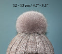 Real Fur Pom Pom, Beige Cappuccino Fox Fur Pom Pom for Hat, Real Fur Fluffy Pom, Large Plush Furry Ball, Detachable Pompom, Fur Bommel Decor