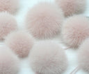 Pink fur pom pom for hat, Fox fur pom pom for beanie, Fluffy pompom, Powder pink fur pompom, Fox fur bommel, Large pom pom, Real fur pompom