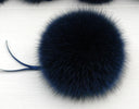 Blue fur pom pom, Real fox fur pompom for hat, Detachable pompoms, Fluffy fur ball, Fluffy pompom, real fur pom-pom, Fur accessories