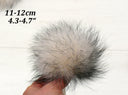 Cream Fur Pom Pom for Hat, Raccoon Fur Pompom, Knitted Hat Pom Pon, Furry Pompom, Removable Fluffy Pompon, Craft Accessory, Fuzzy Bommel