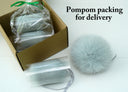 Green Fur Pom Pom, Green Fox Fur Pompom, Green Furry Pom Pom Hat, DIY Pom Poms, Pom-Pom for Knitted Hat, Fox Pom Pom, Pom Pom Fur Balls