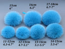 Blue Fox Fur Pom Pom, Fluffy Large Pom Pom Ball, Round Soft Pom, Hat Accessory, Real Fur Bag Charm, Beanie Topper, DIY Craft Supplies
