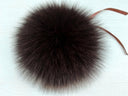 Fox Fur Pom Pom for Beanie, Fuzzy Pompon Ball with Ribbon, Detachable Pompom, Real Arctic Fox Fur, Real Fur Accessories, Gift for Daughter