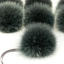 Green Fur Pom Pom for Hat, Fluffy Ball, Fuzzy Pompon, Fluffy Fur Pompom, Real Fox Fur Ball, Detachable Pompoms, Fur Accessories, Fur Bommel